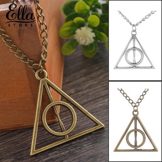(NE1) Colar Triângulo Da Morte Harry Potter Para Mulheres