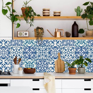 Adesivo de Azulejo Português Para Cozinha Banheiro 15x15 cm - Ref 010