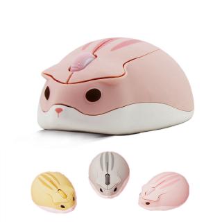 Wireless Mouse USB Optical Computer Mini Cute Cartoon Pink Mouse 1200DPI Hamster Design Small Hand Mice For Girl Laptop