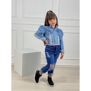 Jaqueta Jeans Infantil Inverno cor clara (1)