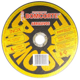 Disco de Corte Fino Metais Aço Inox 4.1/2" x 7/8" Bom Corte