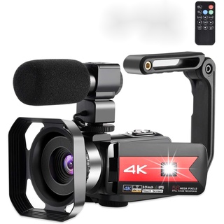 Câmera De Vídeo Filmadora 4K Vlog Para YouTube , Digital HD Com Zoom 16X E Visão Noturna , Gravador Microfone (1)