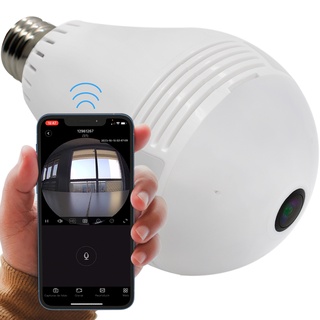 Lampada Bulbo Camera Ip 360° Hd Espião iPhone Android Wifi (1)