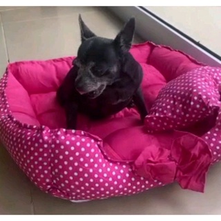 CAMA PET caminha de cachorro caminha para gatos cama de cachorro cama para gatos bolinha rosa (5)
