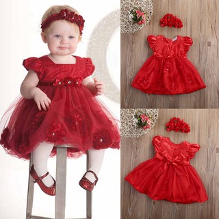 Vestido De Princesa Para Bebê / Menina / Criança + Lenço Natal Vestido (1)