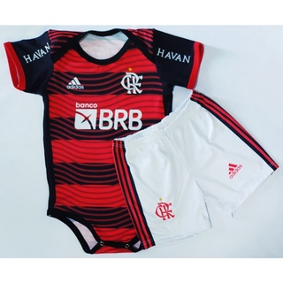 Conjunto bebê do Flamengo personalizado
