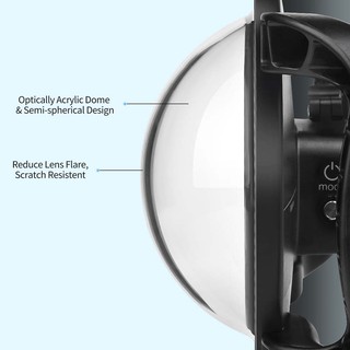 Underwater Diving Dome Port for GoPro Hero 9 Dual Handle Trigger Underwater Waterproof Case Lens Cover (3)