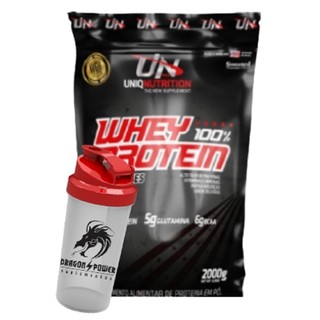 Whey Protein 100% (2kg) Isolado Hidrolisado + shaker