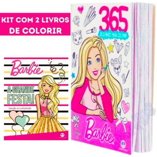 Livro 365 da Barbie Para Colorir + Livro De Colorir Barbie a Grande Festa - Desenhos Maravilhosos Para Pintar (1)