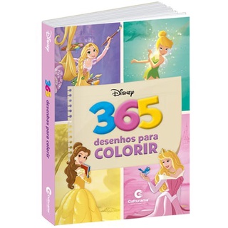 Livro De Pintura Princesas Disney Menina - 365 Para Colorir (CULTURAMA)