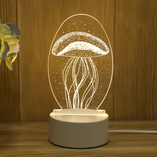 3D Lamp Acrylic LED Night Light Decorative Table Lamp