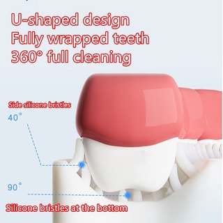 Escova De Dentes Infantil De Silicone Em Formato De U 2-12 Anos Escova De Dentes Oral (2)
