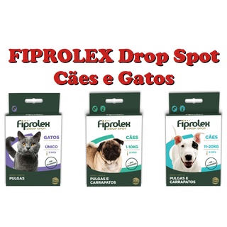 Fiprolex Drop Spot - para controle de pulgas e carrapatos em cães e gatos - escolha a variação