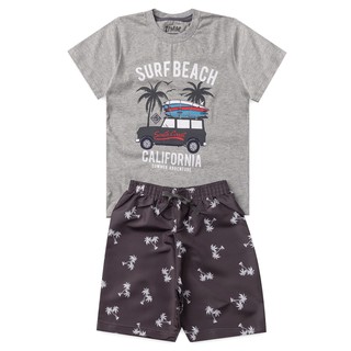 Conjunto Infantil - roupa infantil menino verão camiseta e bermuda promoção (6)