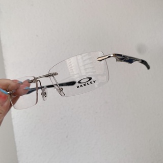 Armação óculos de Descanso Sem Grau da Oakley Sem Aro Masculino/Feminino Prata/Grafite/Preto