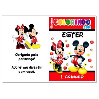 20 Mini Kit de colorir - Livro de colorir + giz de cera - Minnie - DESENVOLVEMOS QUALQUER TEMA (2)