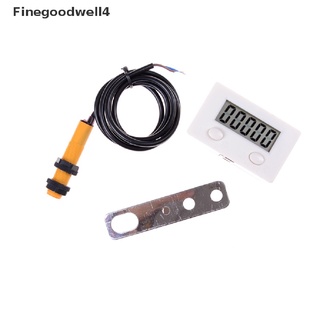 Finegoodwell4 Contador Digital Lcd De 0-99999 Com 5 Dígitos Plus Up Caliber + Sensor De Interruptor De Proximidade Brilhante
