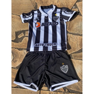Conjunto do Atlético-MG Infantil SHORT + CAMISETA Menino Promoção 2022