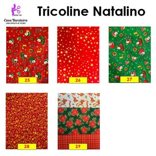 25 cm Tecido Tricoline Natalino Patchwork-Natal (25 cm x 1,50 mt) (6)