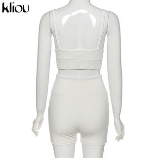 Kliou Conjunto de shorts reflexivos de motociclista com estampa de algodão 2 peças (9)