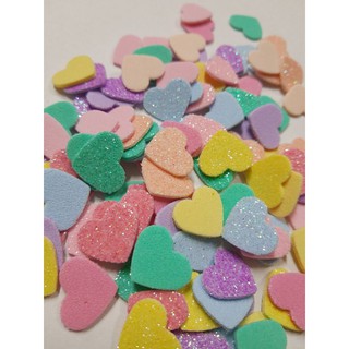Mini Apliques Coração em EVA Candy Color
