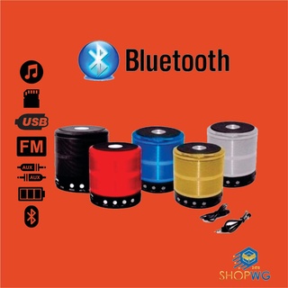 Mini Caixinha Som Bluetooth Speaker Portátil Ws 887 Usb Rádio Fm Pequena Redonda