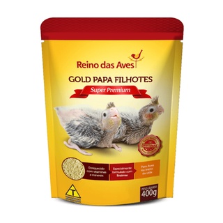 Papa Para Filhotes Gold (refil) 400g Reino Das Aves + 1un seringa grátis