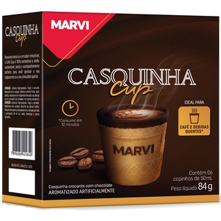 Café Cup Copo Comestível Casquinha 50ml Caixa Com 6un Marvi