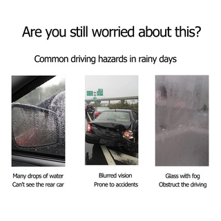 2 Pcs Car Espelho Retrovisor À Prova De Chuva Película Clara Filme Protetor Anti Nevoeiro D'água Auto Adesivo Acessórios (5)