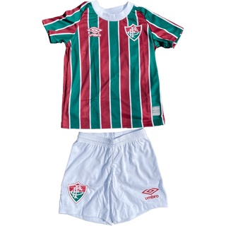 Conjunto Infantil do Fluminense 2022 Lançamento Kit Camisa + Short Liquidação