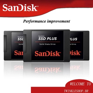Sandisk Plus SSD interno, 480GB, 240GB, SATA, Leia 535MB/s, Escreva 445MB/s - SDSSDA-480G-G26