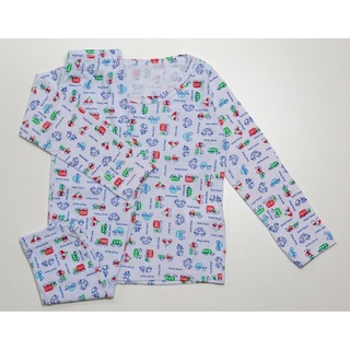 Conjunto pijama estampa divertida inverno manga longa masculino infantil tamanho 1/2/3. (7)