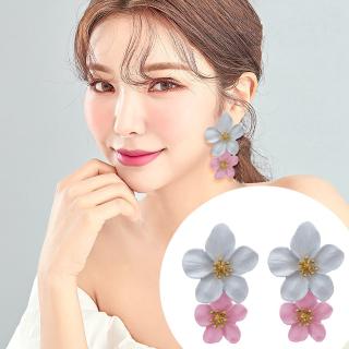 Brinco Longo Pendurado Flor Grande Coreano Fofo | Statement Long Dangle Big Flower Earring Korean Cute Drop Earrings