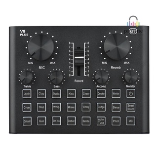 V8 Plus Live Sound Card for Streaming 15 Effects USB Audio Mixer for microphone Voice Changer