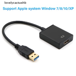 Lovelyctushb HD Portátil USB 3.0 Para HDMI Conversor Adaptador De Áudio E Vídeo Cabo 1080 P Alfeira Quente
