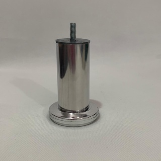 Pé Tubular de Aluminio 10cm Para Sofá - Kit 2 Pés