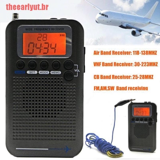 【well】Outdoor Portable AM/ FM Stereo Radio Pocket Digital Mini Receiver with E