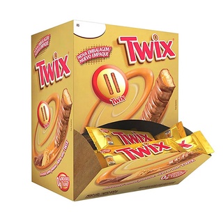Chocolate TWIX FUN SIZE - 15 gramas - Display com 30 unidades