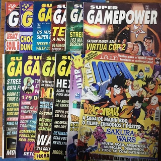 Revistas de Games Antigas - Gamers, Super GamePower, Ultra Jovem, Herói 2000, Anime Ex, Henshin...
