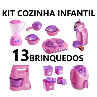 Kit Cozinha Infantil Eletro 13 Brinquedos Menina Casinha