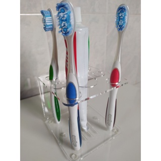 Suporte de Mesa e Balcão para escova e pasta de Dentes, Porta escova de dentes em acrílico (3)