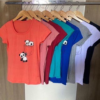 Blusa Feminina Bolso Panda t-shirt