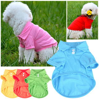qingmoon Cute Pet Puppy Shirt Small Dog Cat Pet Clothes Costume Apparel T-Shirt (4)