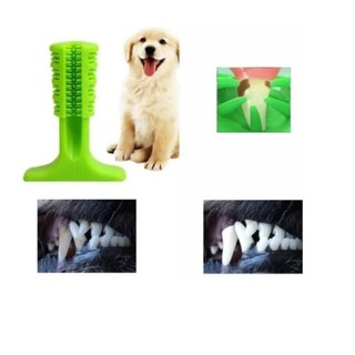 Kit Higiene Bucal Canina - Acompanha 1 Mordedor escova dental Brinquedo pet pequeno Escova Dentes Limpa Tártaro + 1 pasta de dente gel dental + Escova de dente dedal (5)