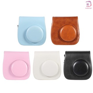 Pr * Andoer Couro Case Bag Capa Para Fuji Fujifilm Instax Mini 8 / 8 S / 8 + / 9 Bolsa De Ombro Único Saco (1)