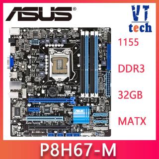 Placa Mãe para Desktop Asus P8H67-M Soquete H67 LGA 1155 i3 i5 i7 DDR3 32G u ATX UEFI BIOS Original Usada (1)