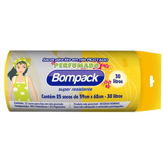 1 Rolo de Saco de lixo Perfumado Bompack - 2 Opções de Tamanho