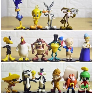 Bonecos colecionáveis - Looney Tunes - Pernalonga, Piu Piu, Frajola,...