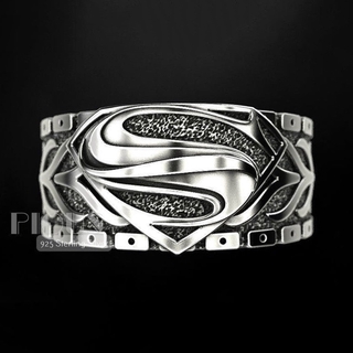 Superman S logo ring unisex vintage ring men and women couple index finger