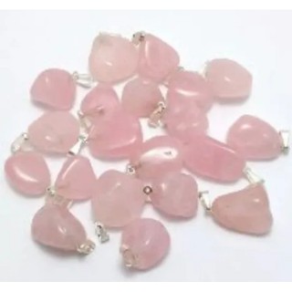 Pingente quartzo rosa pedra rolada pingente feminino